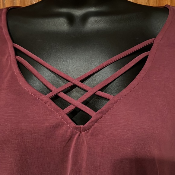 NWT Wine Moa Moa Long Sleeve Top - Picture 5 of 8